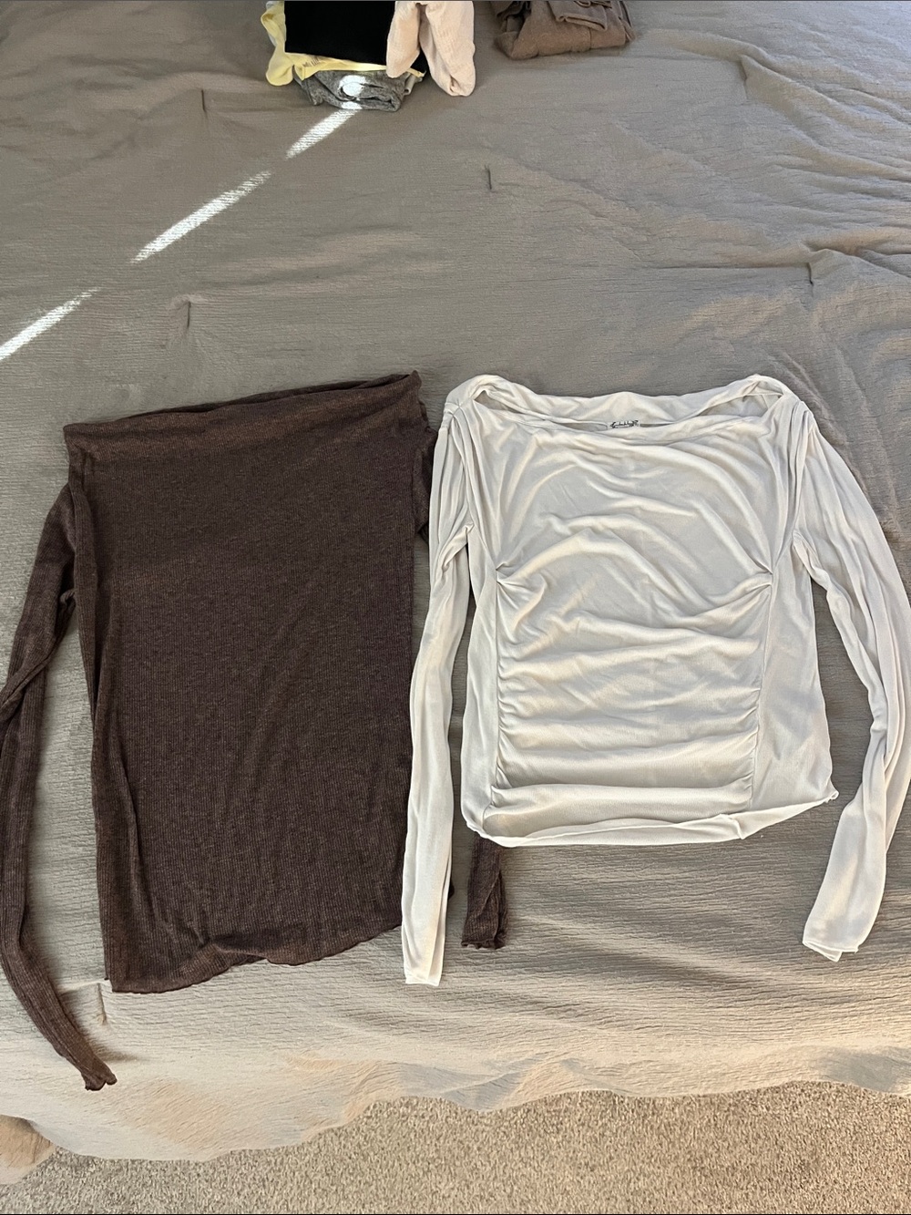 2 Free People off the shoulder shirts size medium